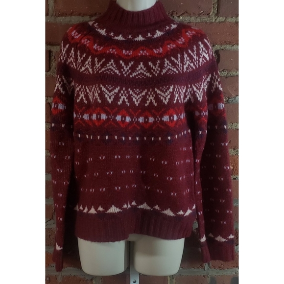 Festive Fairisle Mock Neck Sweater - Picture 3 of 6